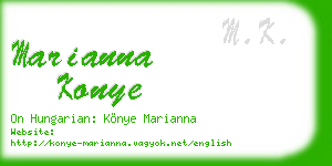 marianna konye business card